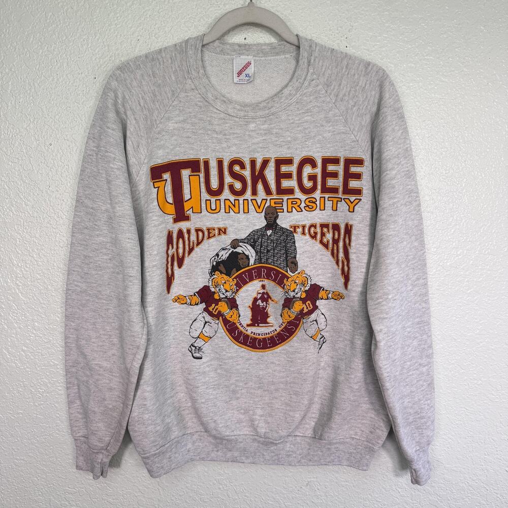 Vintage Tuskegee University Sweatshirt Mens XL Golden Tigers 90s Crewneck Vtg - Picture 1 of 15